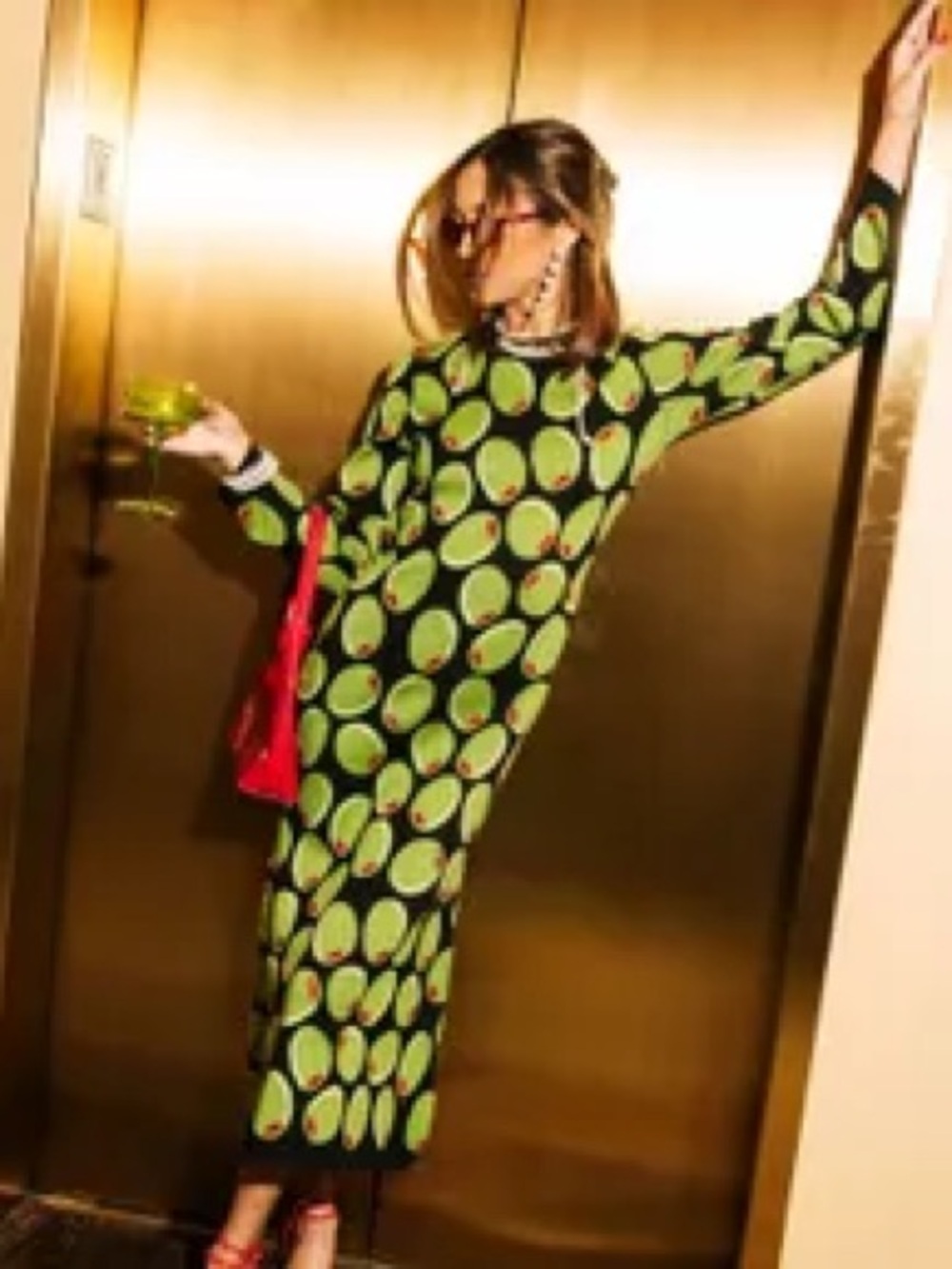 Queen of Sparkles Olive Dress